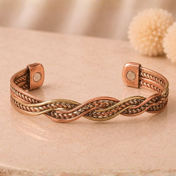 Infinity Magnetic Tri-Tone Copper Cuff