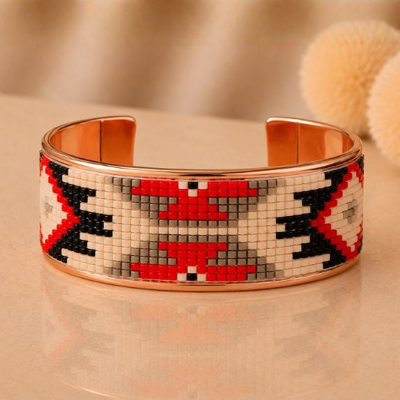 Desert Heritage Pure Copper Beaded Cuff