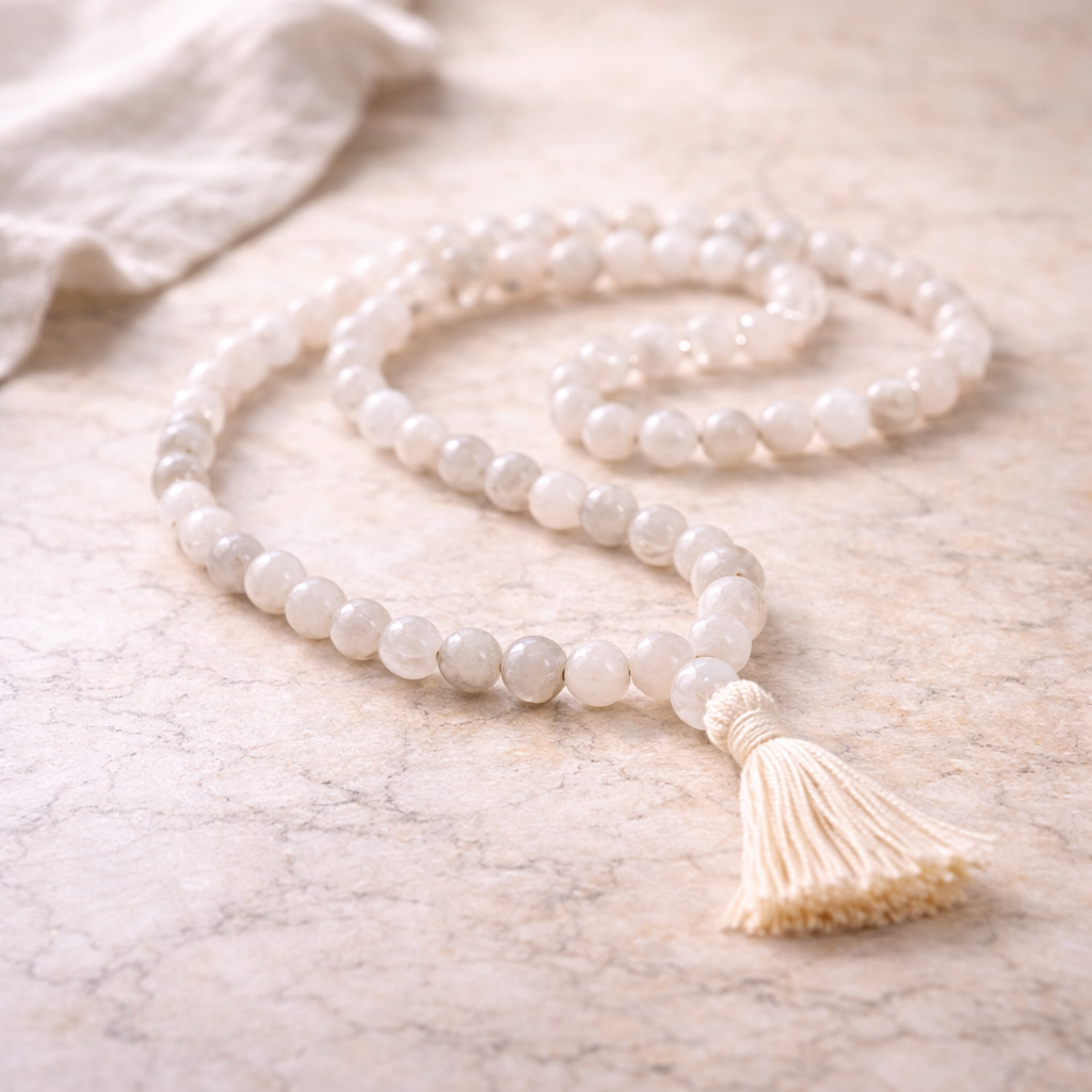 Crystal Mala Bead Necklace