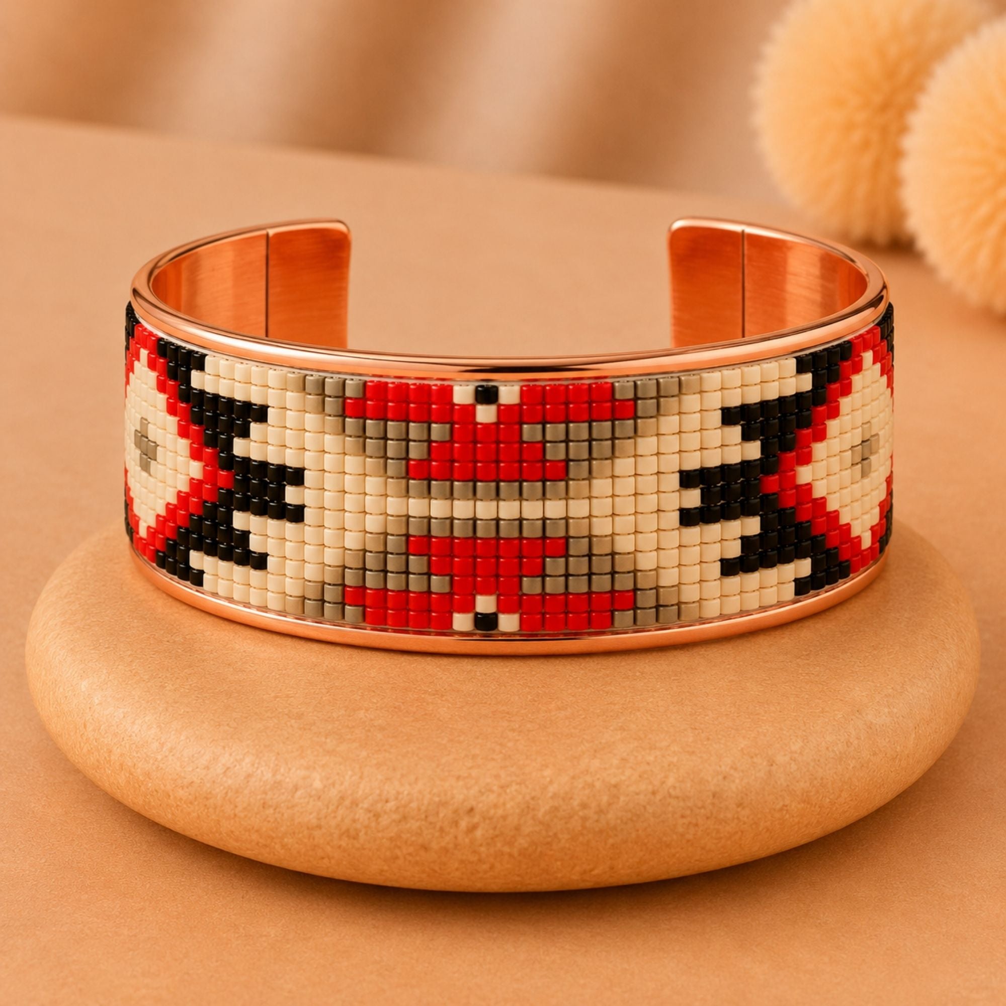 Desert Heritage Pure Copper Beaded Cuff