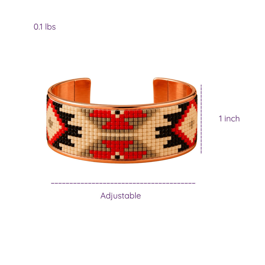 Desert Heritage Pure Copper Beaded Cuff