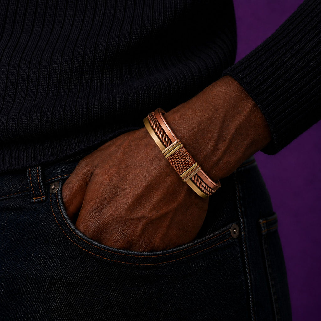 Heritage Magnetic Mesh Copper Cuff