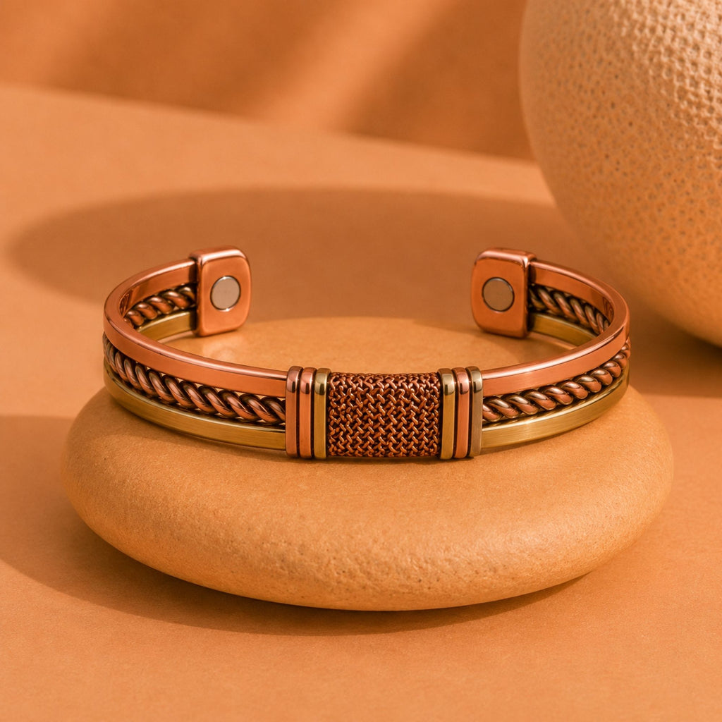 Heritage Magnetic Mesh Copper Cuff