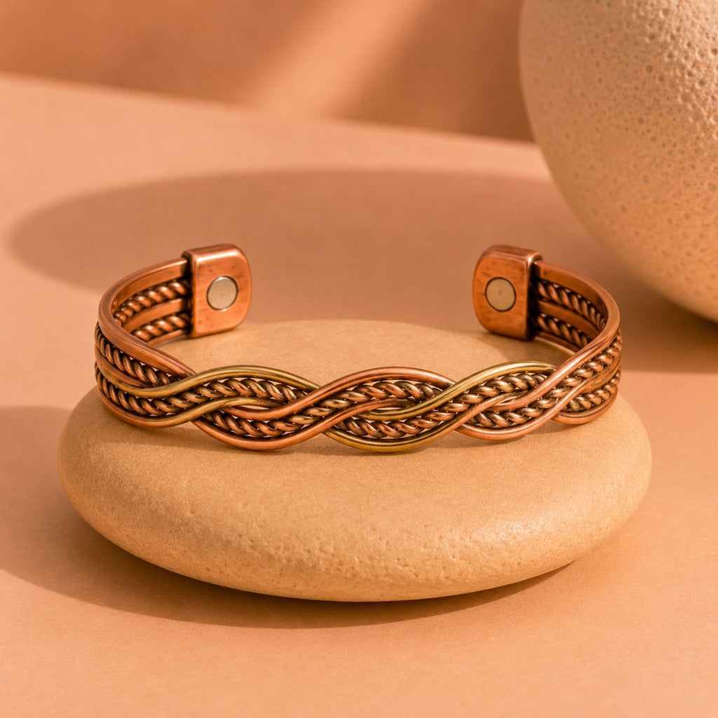 Infinity Magnetic Tri-Tone Copper Cuff