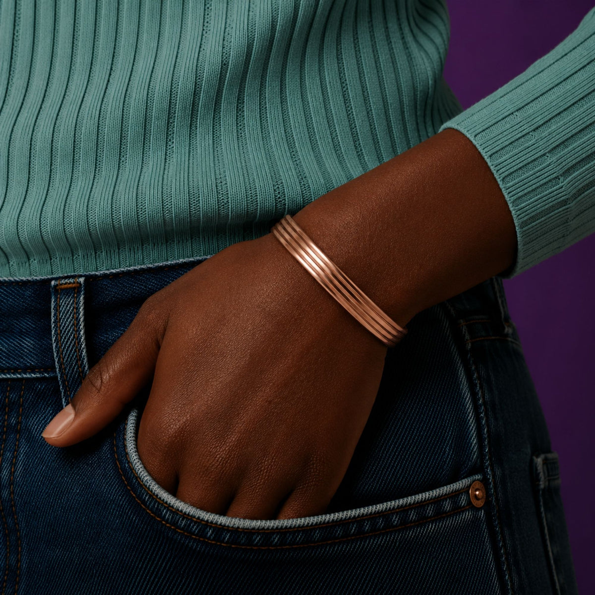 Magnetic Pure Copper Cuff Big Magnet