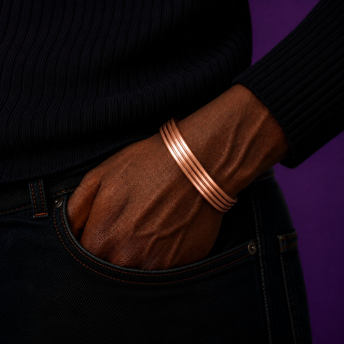 Magnetic Pure Copper Cuff Big Magnet