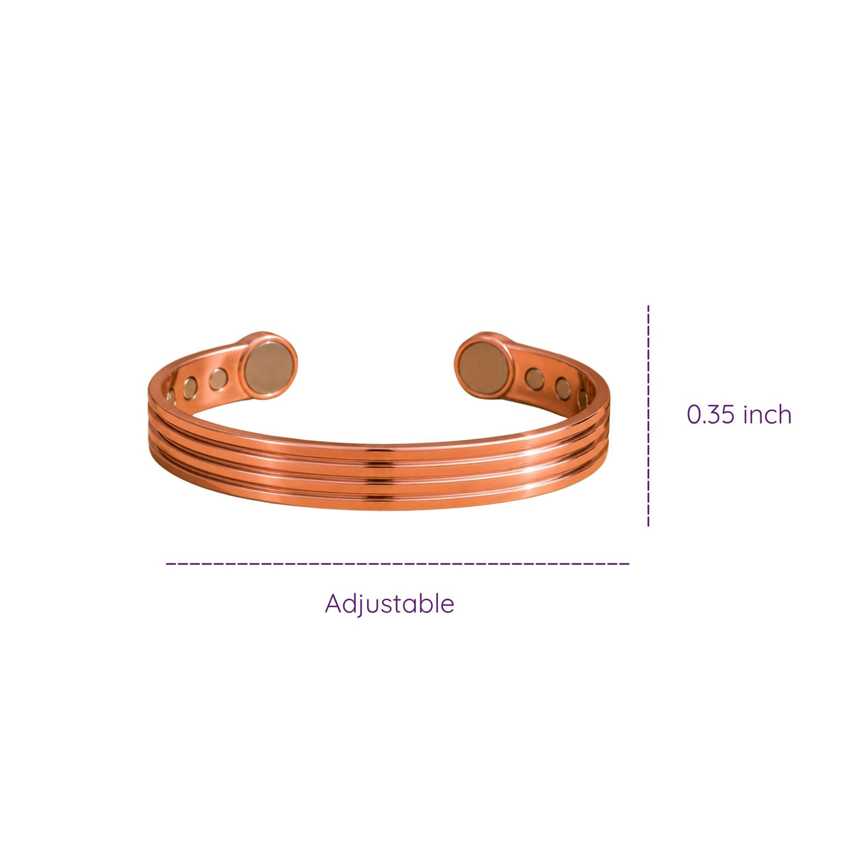 Magnetic Pure Copper Cuff Big Magnet