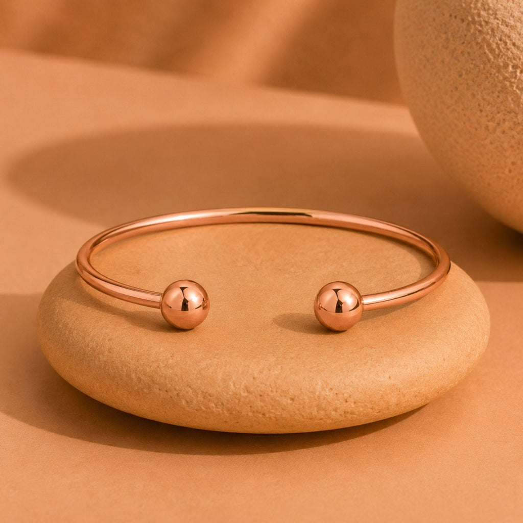 Magnetic Pure Copper Traditional Ball Cuff