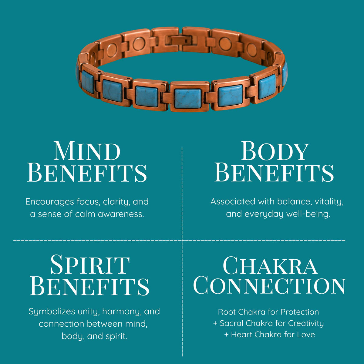 Magnetic Turquoise Color Stone Bracelet