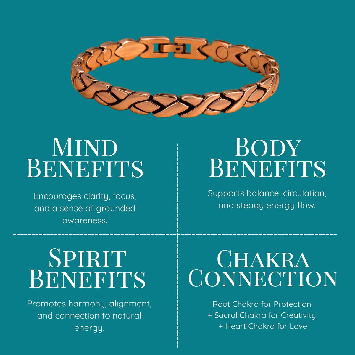 Magnetic XO Copper Link Bracelet