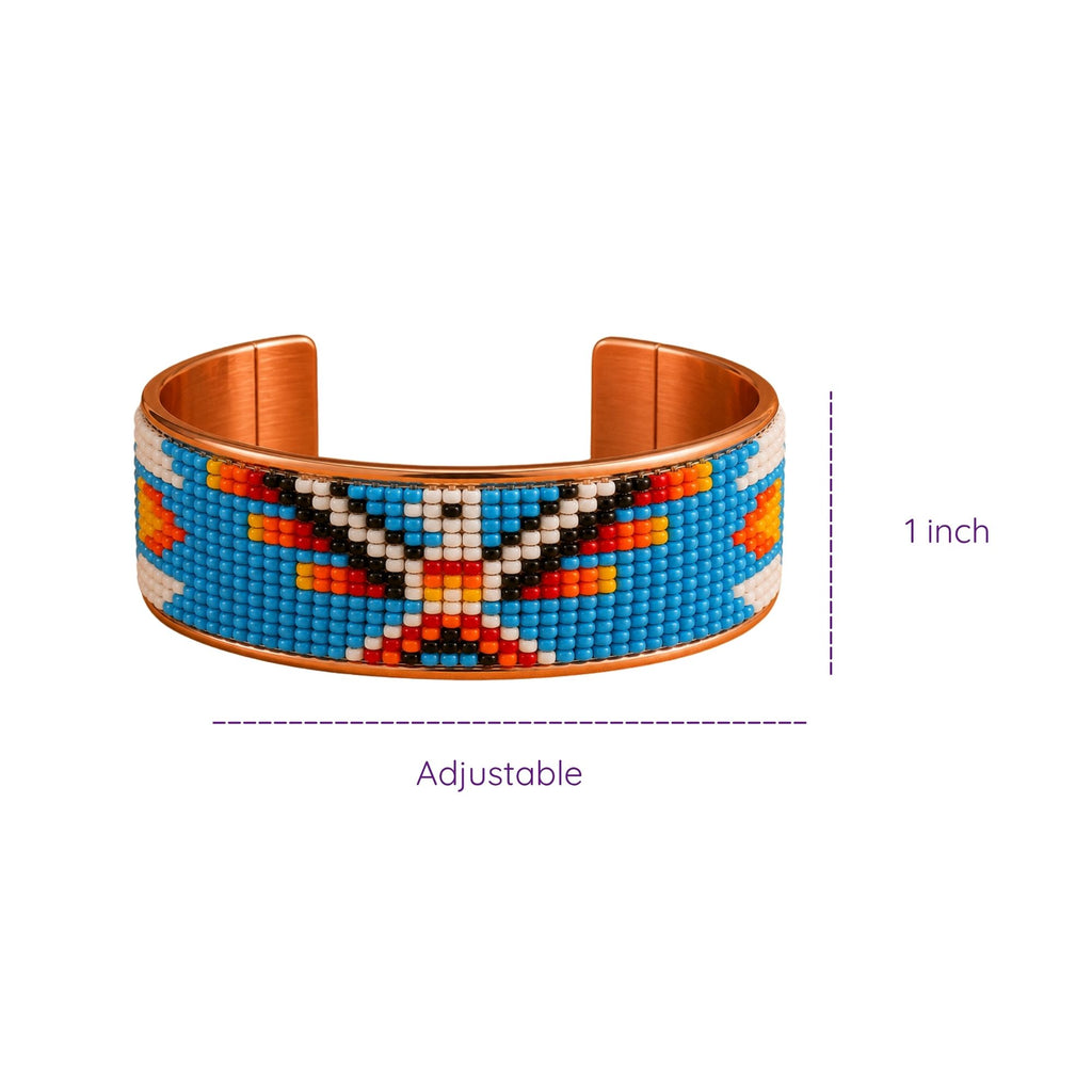 Sky Spirit Pure Copper Beaded Cuff