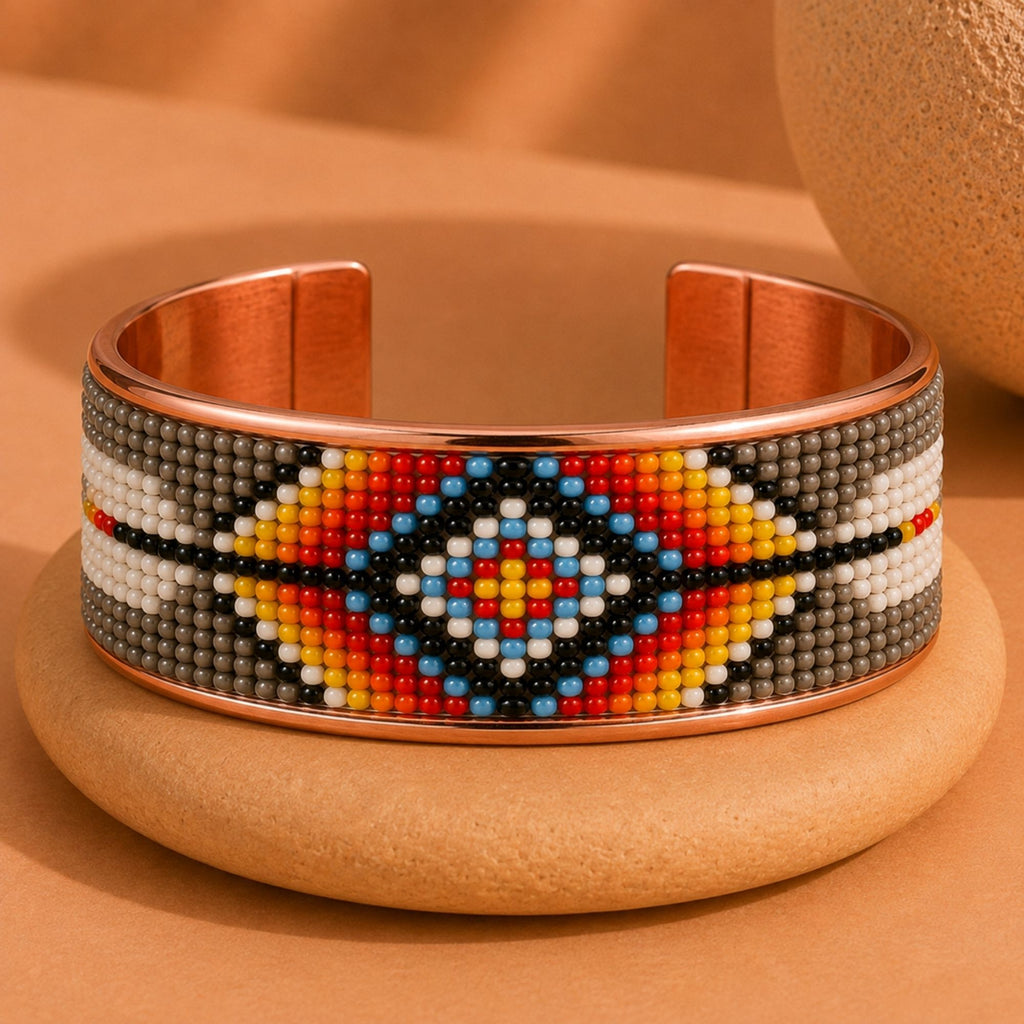 Spirit Path Pure Copper Beaded Cuff