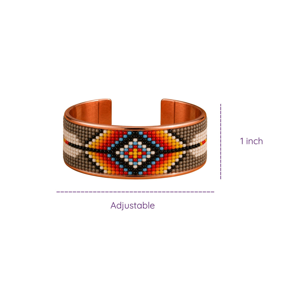 Spirit Path Pure Copper Beaded Cuff