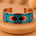 Turquoise Spirit Pure Copper Beaded Cuff