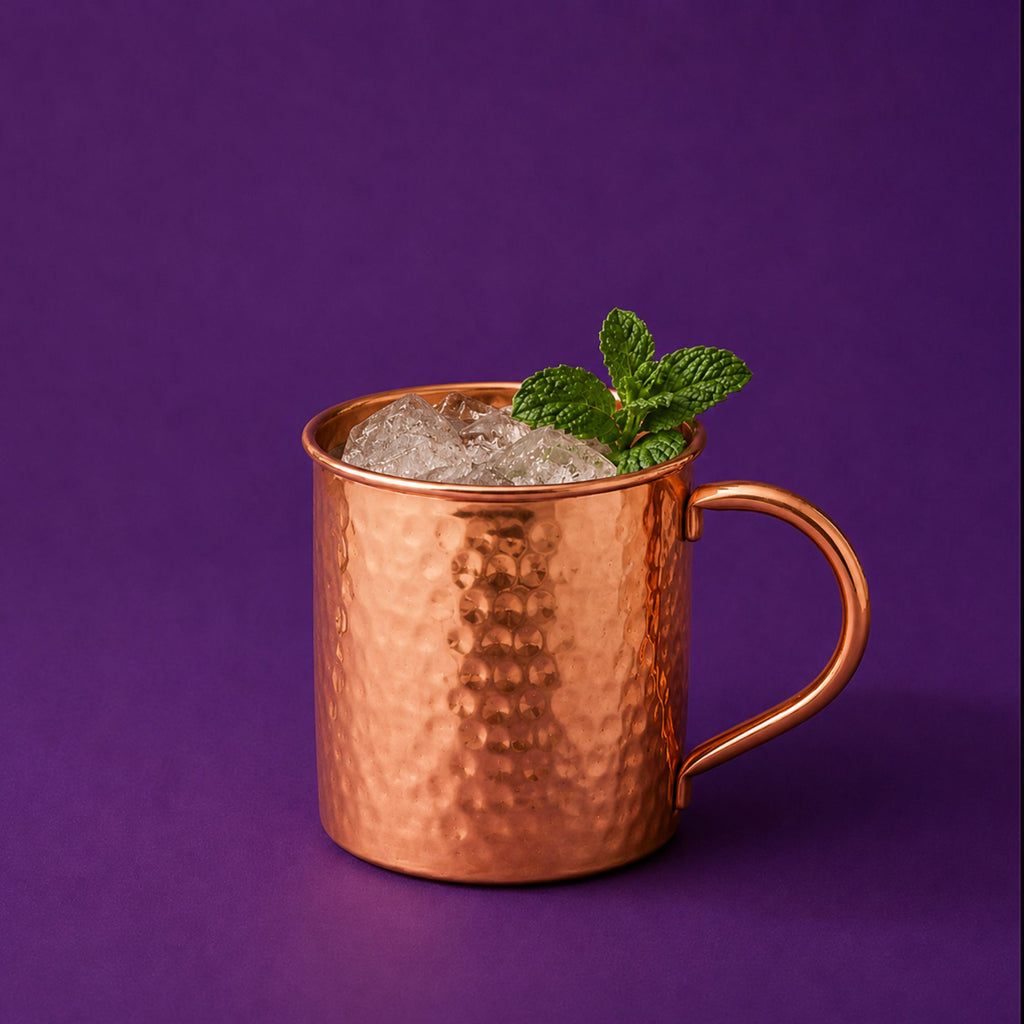Hammered Pure Copper Moscow Mule Mug - Square
