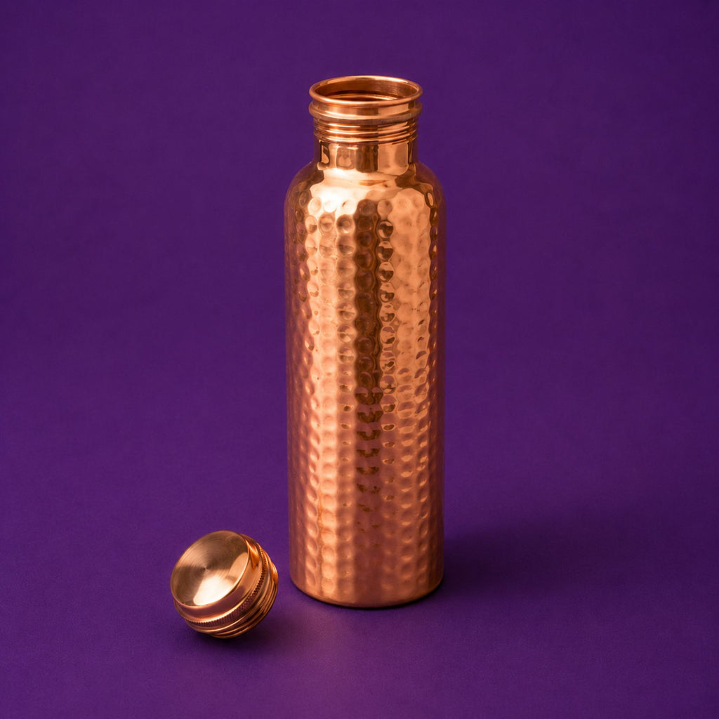Hammered Pure Copper Water Bottle