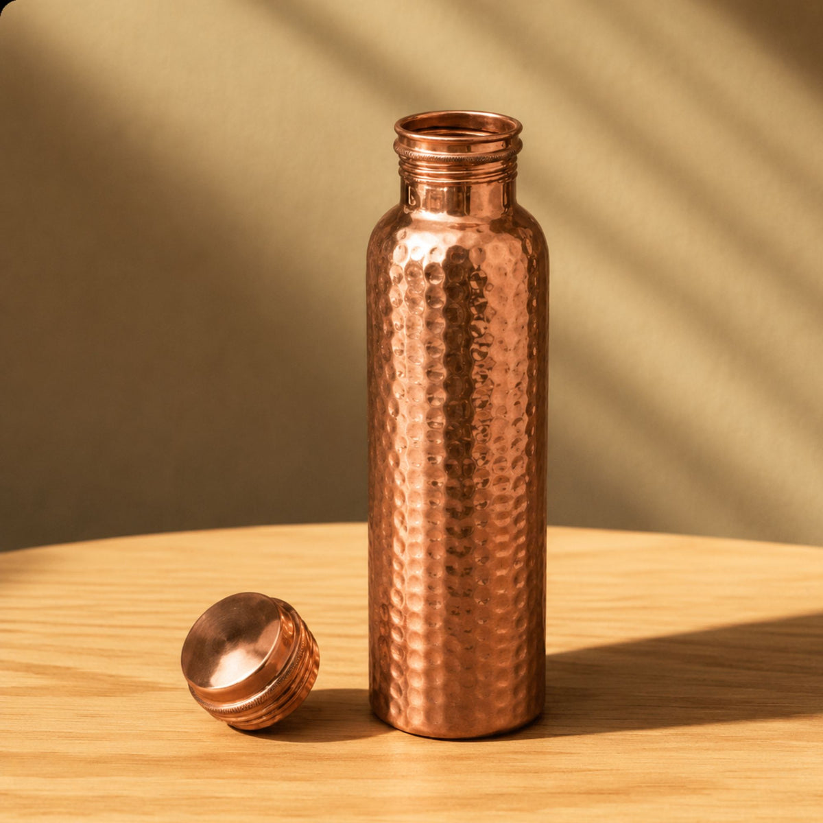 Hammered Pure Copper Water Bottle