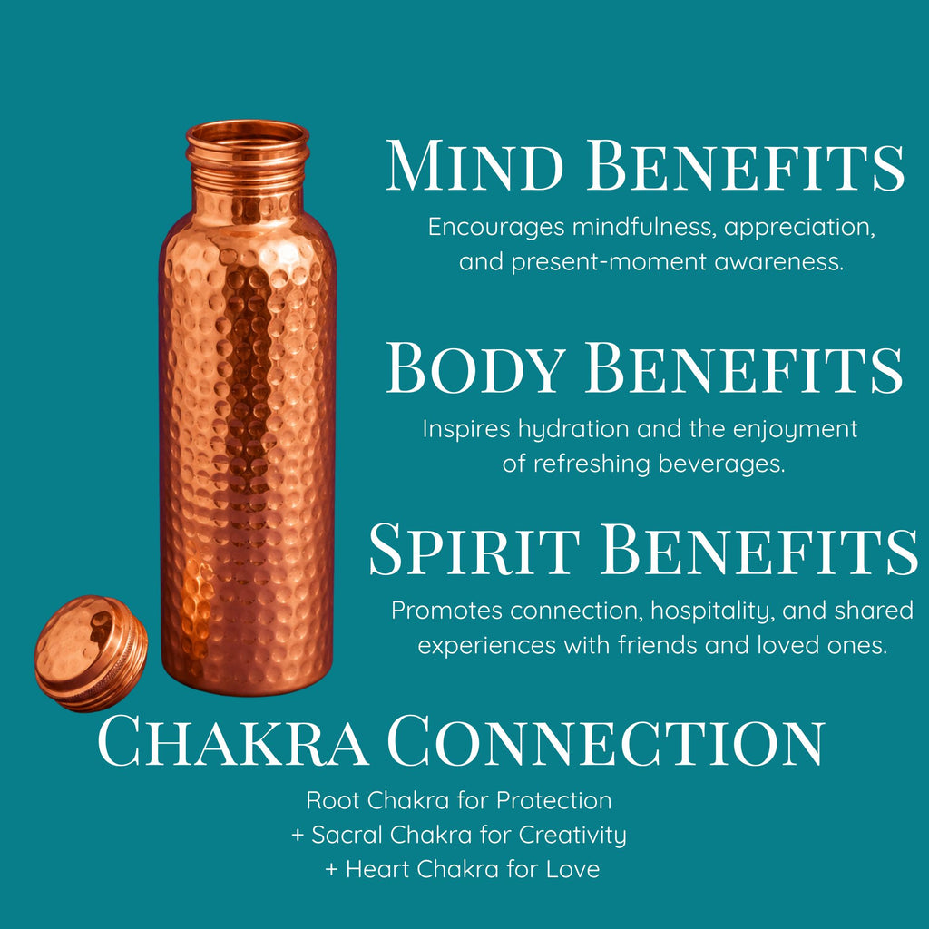Hammered Pure Copper Water Bottle