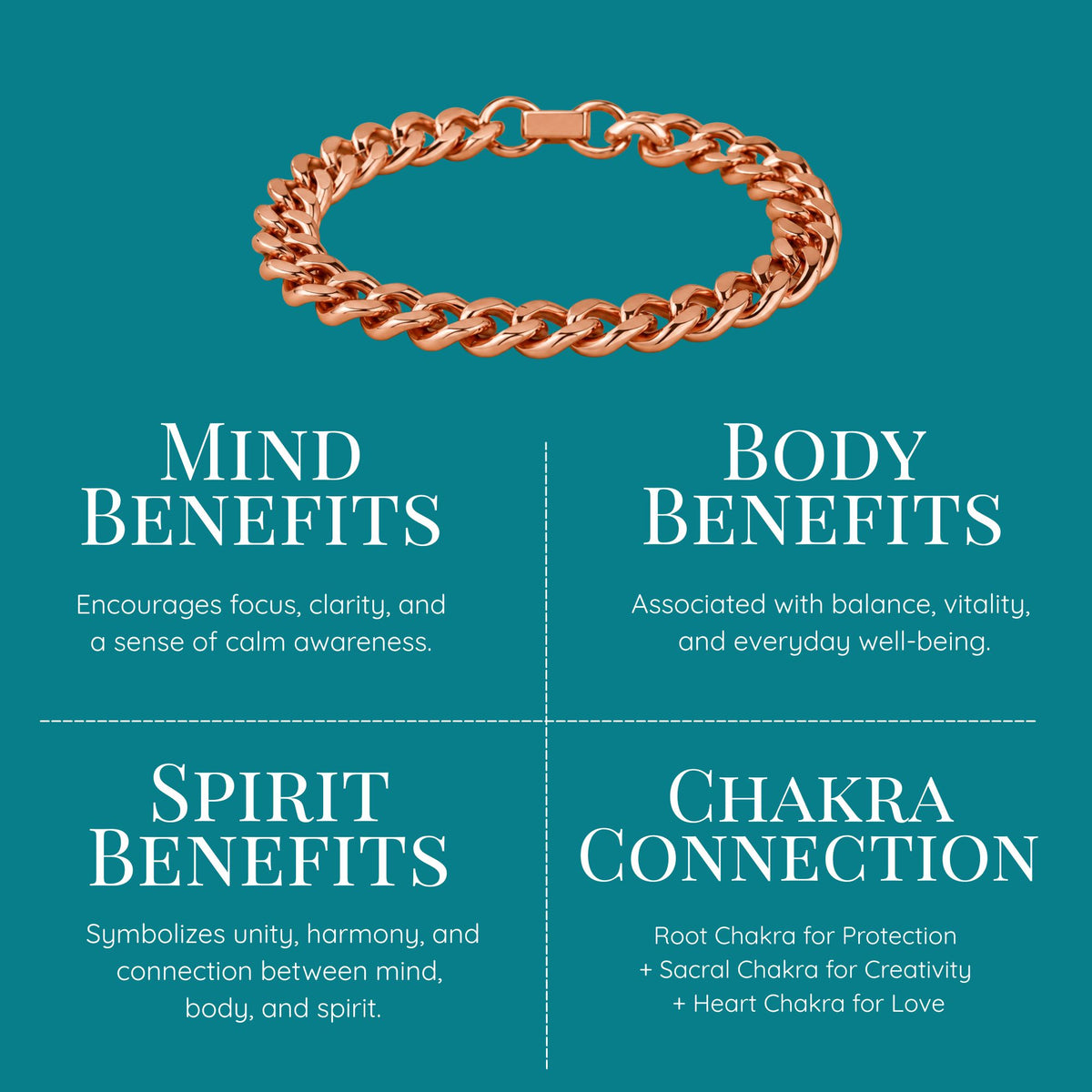 Pure Copper Cuban Heavy Link Bracelet