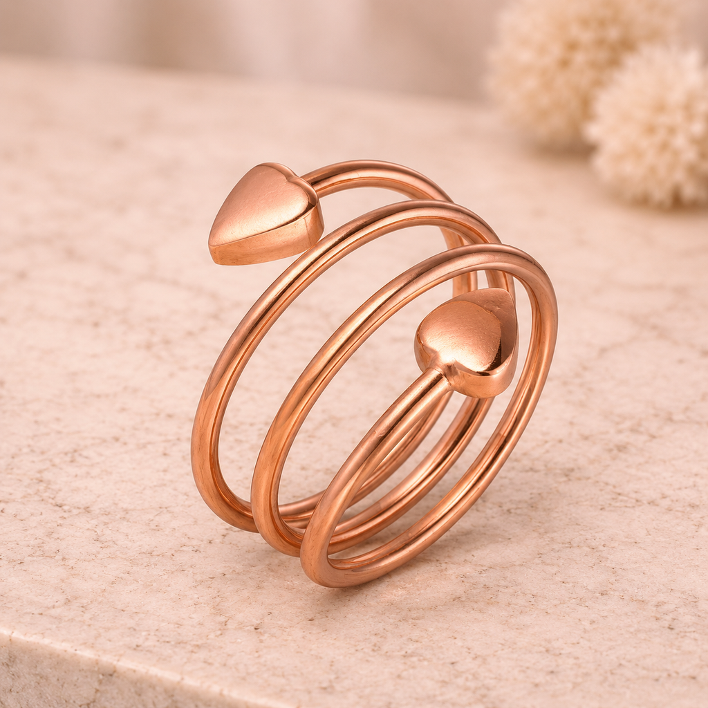 Magnetic Pure Copper Heart Ring