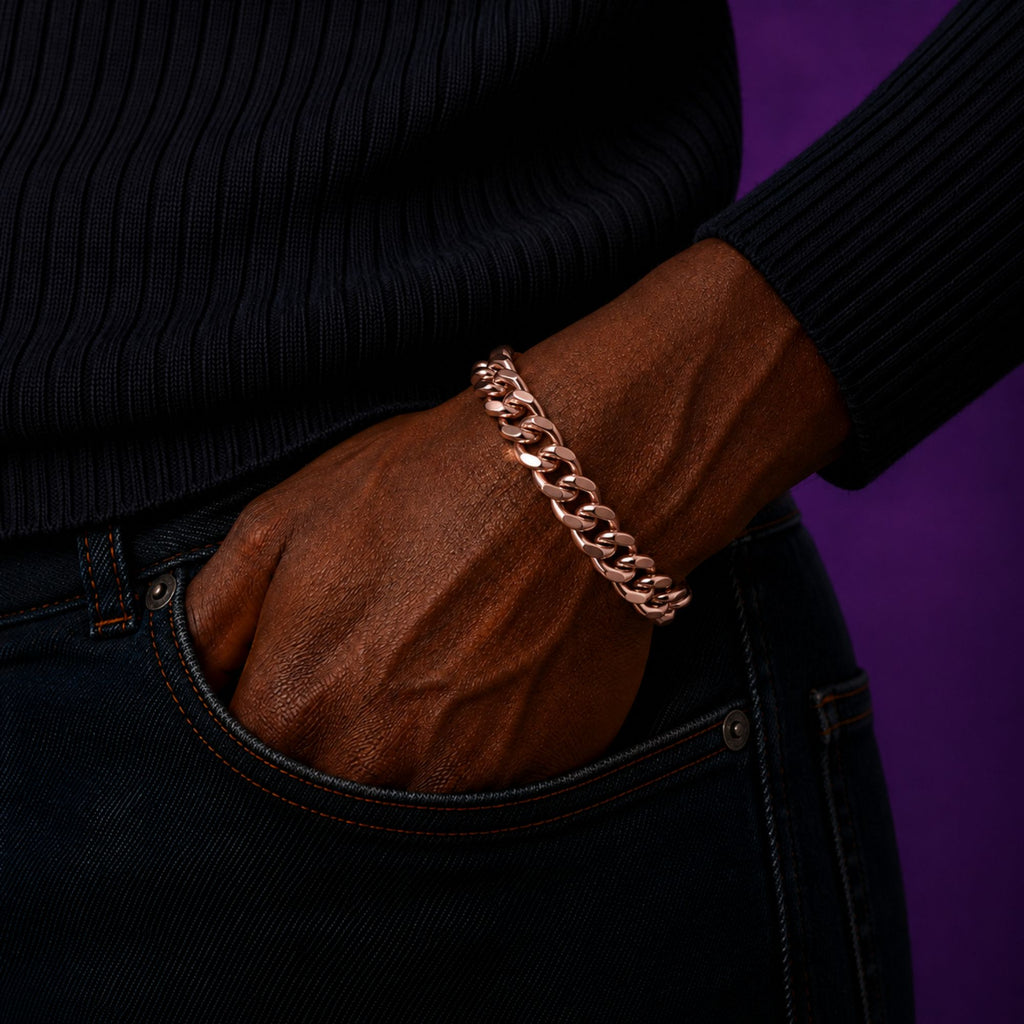 Pure Copper Cuban Heavy Link Bracelet