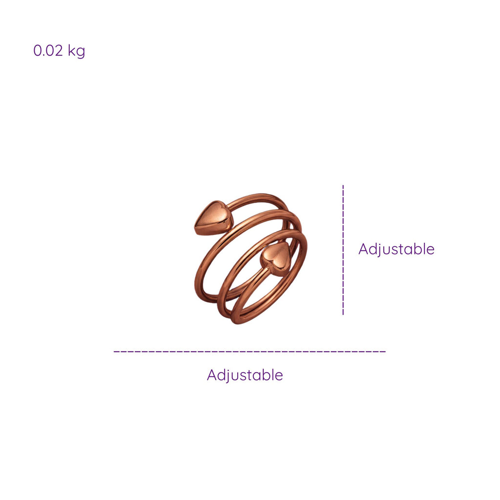 Magnetic Pure Copper Heart Ring