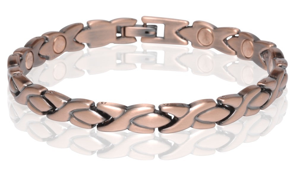 Magnetic XO Copper Link Bracelet