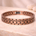 Magnetic Copper Tone Chevron Link Bracelet