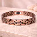 Magnetic Copper Tone K Brick Link Bracelet