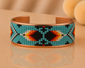 Turquoise Spirit Pure Copper Beaded Cuff