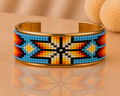 Sunburst Sky Pure Copper Beaded Cuff