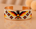 Golden Horizon Pure Copper Beaded Cuff