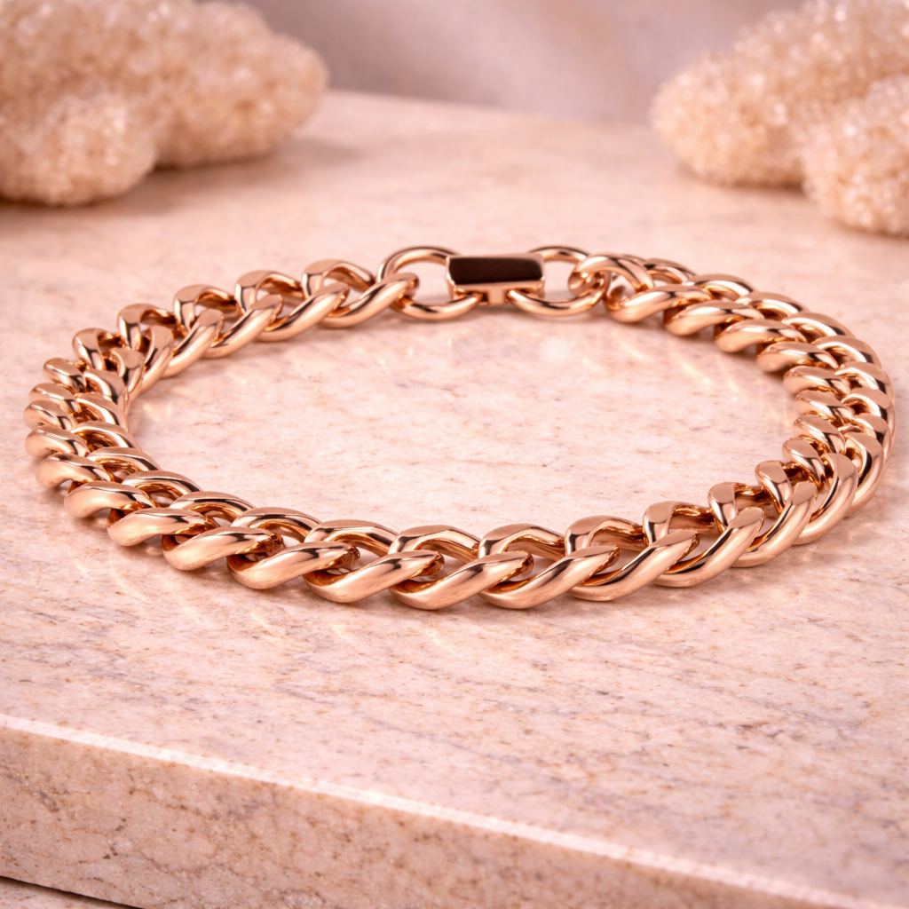Pure Copper Cuban Heavy Link Bracelet