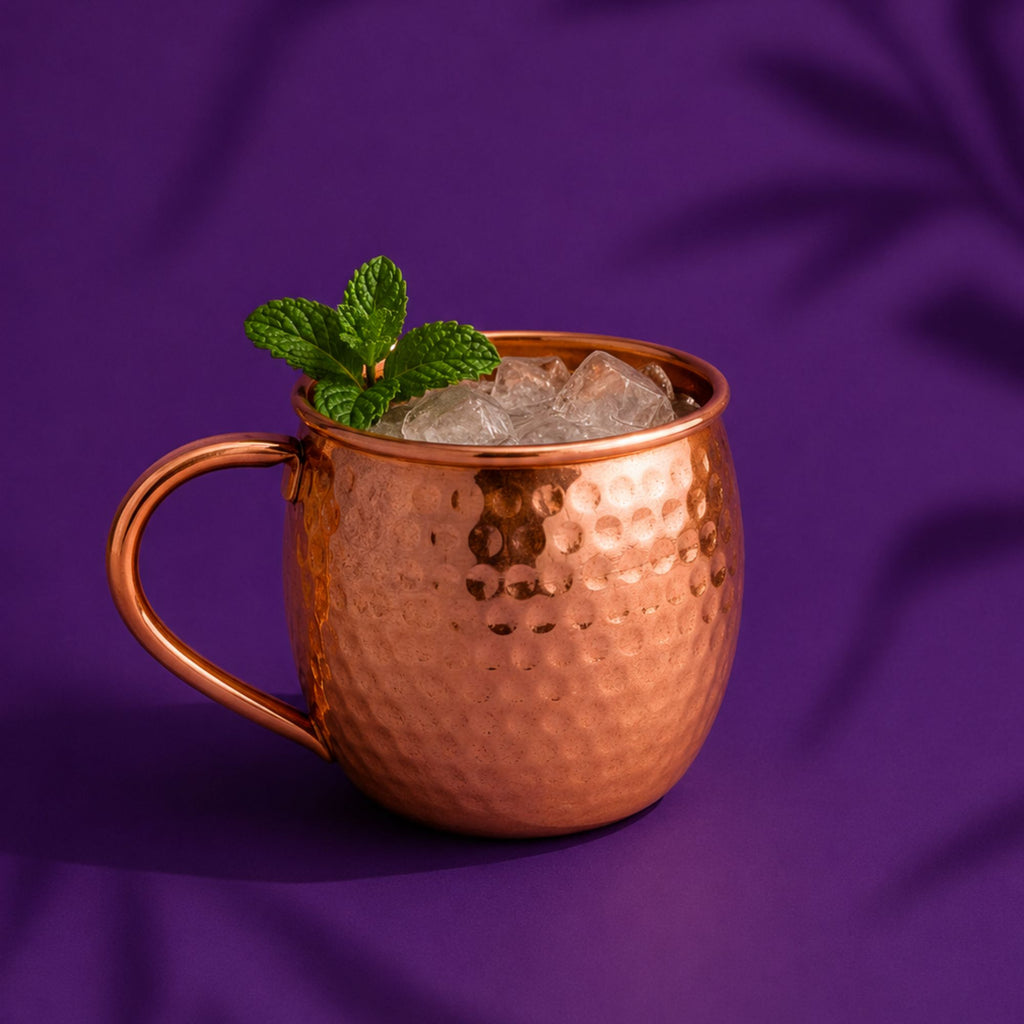 Handmade Pure Copper Moscow Mule Mug - Round