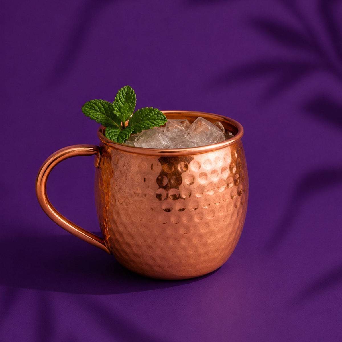 Handmade Pure Copper Moscow Mule Mug - Round